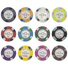 New 600 Monaco Club Poker Chips Set With Aluminum Case - Pick Denominations 