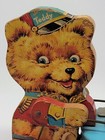 Vintage 1966 Fisher Price Teddy Bear Pull Toy  741  8 1 2  Long X 8 1 2  Tall