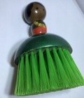 Vintage Wooden Doll Clothes Brush Made In Japan Novelty Hand Painted Kitsch