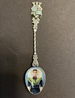 Antique Silver And Enamel Souvenir Spoon - Goes  Netherlands  800 Silver
