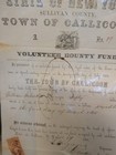 Rare Bounty Civil War Callicoon Ny Antique 1864 Town Document 