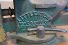 Vintage Antique Swivel Bench Vise Anvil Littestown Green Tool Parts