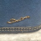 Vintage Starline Blue Train Case Vanity Makeup Cosmetic Travel Case Hard Shell