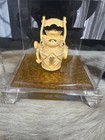 24k Yellow Gold Plated Chinese Feng Shui Wealth Yuanbao Treasure Bowl Statue