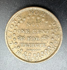 1841 Webster Current Credit - Not One Cent For Tribute Hard Times - Token Purge