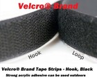 1  Wide Velcro   Brand Acrylic Adhesive Tape Hi-tack Hook And Loop Black Velcro