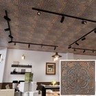 Faux Tin Vintage Ceiling Tiles Decor Wall Panels Pl19 Weather Copper 10pcs lot