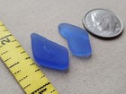 Genuine Pure Beach Sea Glass Surf Tumbled Cornflower Light Blue Small Frosted V5