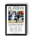 2025 Los Angeles Dodgers Nlcs Champions  ultimate Unicorn  Framed Newspaper