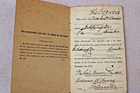 Antique 1918 U s  Department Of Justice Alien Registration Card