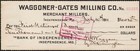 Vintage Bank Check Waggoner Gates Milling Co Dated 1911 Independence Missouri 