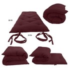 Twin Floor Rolling Futon Mattress  Cotton Shikifuton Mat 3x39x80 Burgundy