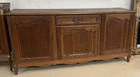Antique French Provincial Oak Sideboard 3 Doors 1 Drawer L78   x H 37  X W21 