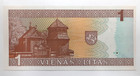1994 Lithuania 1 Litas Banknote-p  53a Crisp Unc