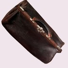 Vintage 1920s Brown Doctor   s Leather Bag  Medical Case  Needs Restoration