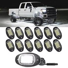 Led Rock Lights For Trucks Underglow Wheel Well Light 6000k Pure White - 12 Pods