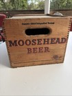 Vintage Moosehead Beer Wooden Crate Canadian Lager Box Original Sliding Lid Lotb