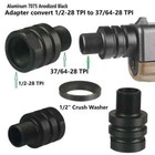 Black Adapter Convert 1 2x28 Thread To 37 64x28 Tpi   578-28  Thread Converter