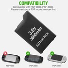 Lot Rechargeable Replacement Battery Pack For Psp-2000 Psp-2001 Psp-3000 Slim