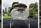 American Brilliant Cut Glass-unger Bros  Loves Dreams Vanity powder Jar