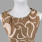 Vtg Mcm Hawaiian Edna Oliver Pink Tan Floral Sleeveles 60s Mini Dress Size S