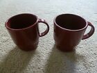 Tupperware Set Of 2 Burgundy Stacking Coffee Mugs Cups  2224  