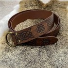 2 Packs  Long Medieval Embossed Pu Leather O-ring Belt  Retro Renaissance Knight