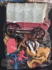 Wild West Cowboy Set Small 2  Plastic Figures New Sealed Horses Wagon Cowboys