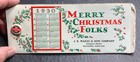 Celluloid Ink Blotter Mini Sign Christmas Art Wailes Baltimore Maryland 1930