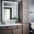 Laminate Endcap Kit For Countertop With Integrated Backsplash In Sea Salt
