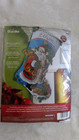 Bucilla Traditional Santa Christmas Stocking Felt Kit 86409 18  Tree Toys Rare