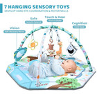 8-in-1 Baby Gym Play Mat With Toys For Sensory And Motor Development