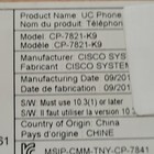 New Cisco Ip Phone Cp-7821-k9 Uc Phone