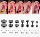 Surgical Steel Flat Back Stud Earrings Small Sleep Nap Earrings For Women Men