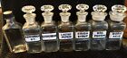Vintage Glass Apothecary Jars Pharmacy Bottles Rounded Square Recess Ware