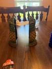 Vintage Pineapple Bookends Cast Iron Painted  7   tall X 4 1 4    W 2 6 Pounds Each