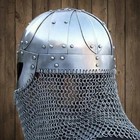 Viking Steel Chainmail Helmet Wearable Medieval Battle Armor Larp Costume Gift