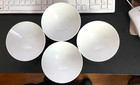 4 Japanese Porcelain Rice Bowls Vtg Sometsuke Blue 4 5 Diameter