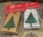 Martha Stewart Crafts Christmas Gift Tags Glitter Trees Plaid Deer-made In India