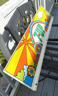 7 Up 1970   s Peter Max Inspired Soda Flange Advertising Sign Floral Sunburst