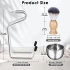 Mens Shaving Brush And Bowl Set  3-in-1 Shaving Brush Kit Wood Handle With Stain