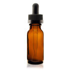 1 2oz Amber Glass Bottle With Black Dropper - Choose Your Quantity