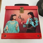 Vintage Donny And Marie 45 Record Carrying Case Box With Handle   Records Inside