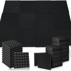 24- 96 Acoustic Foam Panel Studio Noise Soundproofing Sound Absorbing Wall Tiles