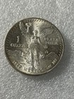 1982 Mexico Mexican Libertad 1 Troy Oz  onza   999 Fine Silver- Toned  