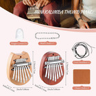 10 Pieces 8 Keys Mini Piano Set Include Finger Thumb Piano With Lanyard Chain  F