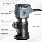 Workpro Compact Router Kit W 6 Variable Speeds 6 5amp Corded Trimmer Router Tool