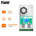 Powmr 60a Mppt Solar Panel Battery Charge Controller 12v 24 36 48v Lcd Regulator