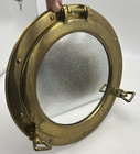 Brass Mirror Maritime Porthole Round Glass Nautical Boat Ship Porthole 12  Vtg