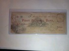Sling s Vintage     1870 First National Bank Of Hartford Connecticut Bank Check